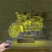 Motosiklet Harley Motor Kişiye Özel 3D Lamba - Masa Gece Lambası