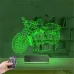 Motosiklet Harley Motor Kişiye Özel 3D Lamba - Masa Gece Lambası