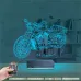 Motosiklet Harley Motor Kişiye Özel 3D Lamba - Masa Gece Lambası
