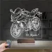 Motosiklet Yarış Motoru Kişiye Özel 3D Lamba - Masa Gece Lambası