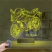 Motosiklet Yarış Motoru Kişiye Özel 3D Lamba - Masa Gece Lambası