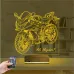 Motosiklet Yarış Motoru Kişiye Özel 3D Lamba - Masa Gece Lambası