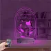 Sevimli Kedi Kalp Kişiye Özel 3D Lamba - Masa Gece Lambası