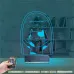 Sevimli Kedi Kalp Kişiye Özel 3D Lamba - Masa Gece Lambası