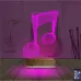Müzik Nota Müzisyen Kişiye Özel 3D Lamba - Masa Gece Lambası