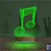 Müzik Nota Müzisyen Kişiye Özel 3D Lamba - Masa Gece Lambası