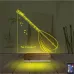 Saz Müzik Nota Kişiye Özel 3D Lamba - Masa Gece Lambası