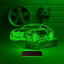 Araba Bentley Kişiye Özel 3D Lamba - Masa Gece Lambası