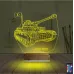 Tank Tankçı Asker Kişiye Özel 3D Lamba - Masa Gece Lambası