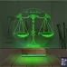Avukat Hukuk Terazi Kişiye Özel 3D Lamba - Masa Gece Lambası