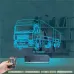Tır Kamyon Tırcı Kişiye Özel 3D Lamba - Masa Gece Lambası