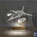 Uçak Pilot Kişiye Özel 3D Lamba - Masa Gece Lambası