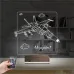 Savaş Uçağı Pilot Kişiye Özel 3D Lamba - Masa Gece Lambası