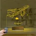 Uçak Kaptan Pilot Kişiye Özel 3D Lamba - Masa Gece Lambası