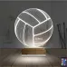 Voleybol Topu Voleybolcu Kişiye Özel 3D Lamba - Masa Gece Lambası