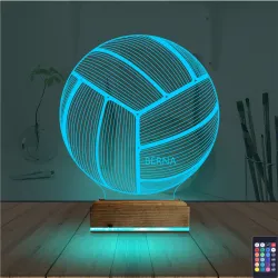 Voleybol Topu Voleybolcu Kişiye Özel 3D Lamba - Masa Gece Lambası