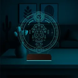 Astroloji Başak Burcu Kişiye Özel 3D Lamba - Masa Gece Lambası