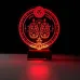 Astroloji İkizler Burcu Kişiye Özel 3D Lamba - Masa Gece Lambası