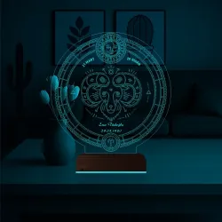Astroloji Koç Burcu Kişiye Özel 3D Lamba - Masa Gece Lambası