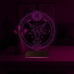 Astroloji Oğlak Burcu Kişiye Özel 3D Lamba - Masa Gece Lambası