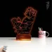 Sevgiliye Hediye Gül Kişiye Özel 3D Lamba - Masa Gece Lambası