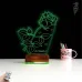 Sevgiliye Hediye Gül Kişiye Özel 3D Lamba - Masa Gece Lambası