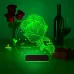 Sevgiliye Hediye Gül Kişiye Özel 3D Lamba - Masa Gece Lambası