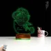 Sevgiliye Hediye Gül Kişiye Özel 3D Lamba - Masa Gece Lambası