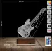 Elektro Gitar Müzisyen Hediye Kişiye Özel 3D Lamba - Masa Gece Lambası