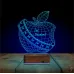 Diyetisyen Hediye Elma Kişiye Özel 3D Lamba - Masa Gece Lambası