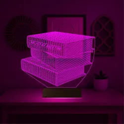 Öğretmene Hediye Kitap Kişiye Özel 3D Lamba - Masa Gece Lambası