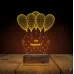 Doğum Günü Balon Kutlama Kişiye Özel 3D Lamba - Masa Gece Lambası