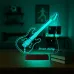 Elektro Gitar Gitarist Kişiye Özel 3D Lamba - Masa Gece Lambası