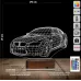Spor Araba Bmw Tasarım Kişiye Özel 3D Lamba - Masa Gece Lambası