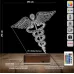 Doktora Hediye Tıp Logo Kişiye Özel 3D Lamba - Masa Gece Lambası