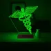 Doktora Hediye Tıp Logo Kişiye Özel 3D Lamba - Masa Gece Lambası