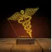Doktora Hediye Tıp Logo Kişiye Özel 3D Lamba - Masa Gece Lambası