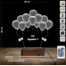Doğum Günü Balon Kutlama Kişiye Özel 3D Lamba - Masa Gece Lambası