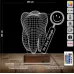 Smile Diş Hekimi Diş Doktoru Hediye Kişiye Özel 3D Lamba - Masa Gece Lambası