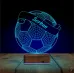 Futbolcu Hediye Futbol Topu Kişiye Özel 3D Lamba - Masa Gece Lambası