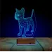 Kedi Tasarım Kişiye Özel 3D Lamba - Masa Gece Lambası