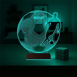 Futbolcu Ronaldo Futbol Taraftar Kişiye Özel 3D Lamba - Masa Gece Lambası
