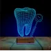 Smile Diş Hekimi Diş Doktoru Hediye Kişiye Özel 3D Lamba - Masa Gece Lambası
