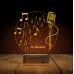 Müzik Nota Müzisyen Hediye Kişiye Özel 3D Lamba - Masa Gece Lambası