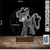 Ponny At Çocuk Odası Kişiye Özel 3D Lamba - Masa Gece Lambası