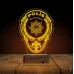 Polise Hediye Polis Logo Kişiye Özel 3D Lamba - Masa Gece Lambası