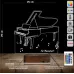 Piyano Müzik Piyanist Kişiye Özel 3D Lamba - Masa Gece Lambası