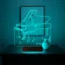 Piyano Müzik Piyanist Kişiye Özel 3D Lamba - Masa Gece Lambası