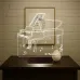 Piyano Müzik Piyanist Kişiye Özel 3D Lamba - Masa Gece Lambası