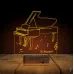 Piyano Müzik Piyanist Kişiye Özel 3D Lamba - Masa Gece Lambası